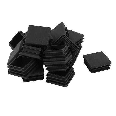 Plastic Square Tube Insert, Black, 38mm x 38mm, Pack of 10