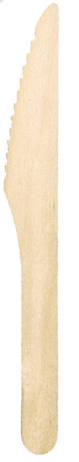 Sustain Disposable Wooden Knife, 16cm, Pack of 100