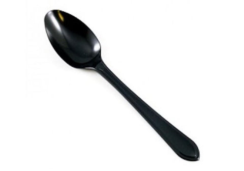 Superstrong Black Plastic Spoon, Pack of 100