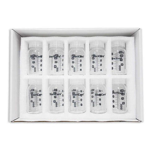 SteriCare Glass Baby Bottle, 120ml, Pack of 10