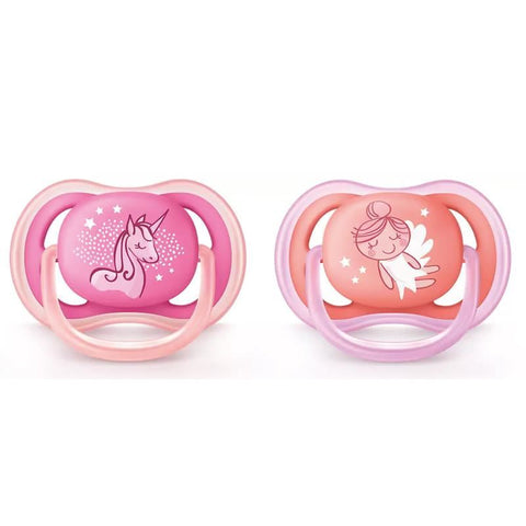 Philips Avent Ultra Air Soother Pink 6-18m, Pack of 2