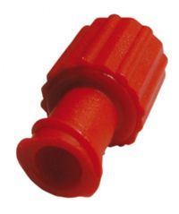 Universal Obturator Male / Female Luer Lock Caps, Red, Pack of 100