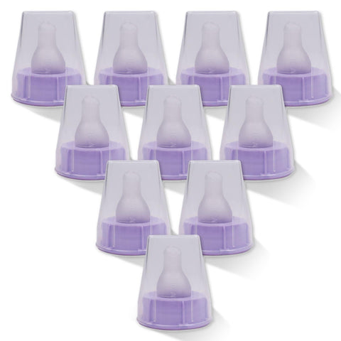SteriCare Sterile Disposable 1 Speed, Standard Teat (Purple), Pack of 10
