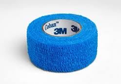 3M Coban Self Adherent Bandage, Blue, 2.5cm x x 4.5m