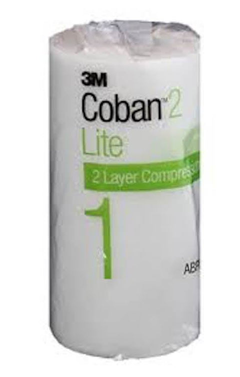 3M Coban 2 Lite Bandage 2 Layer Compression Foam System 10cm x 2.7m